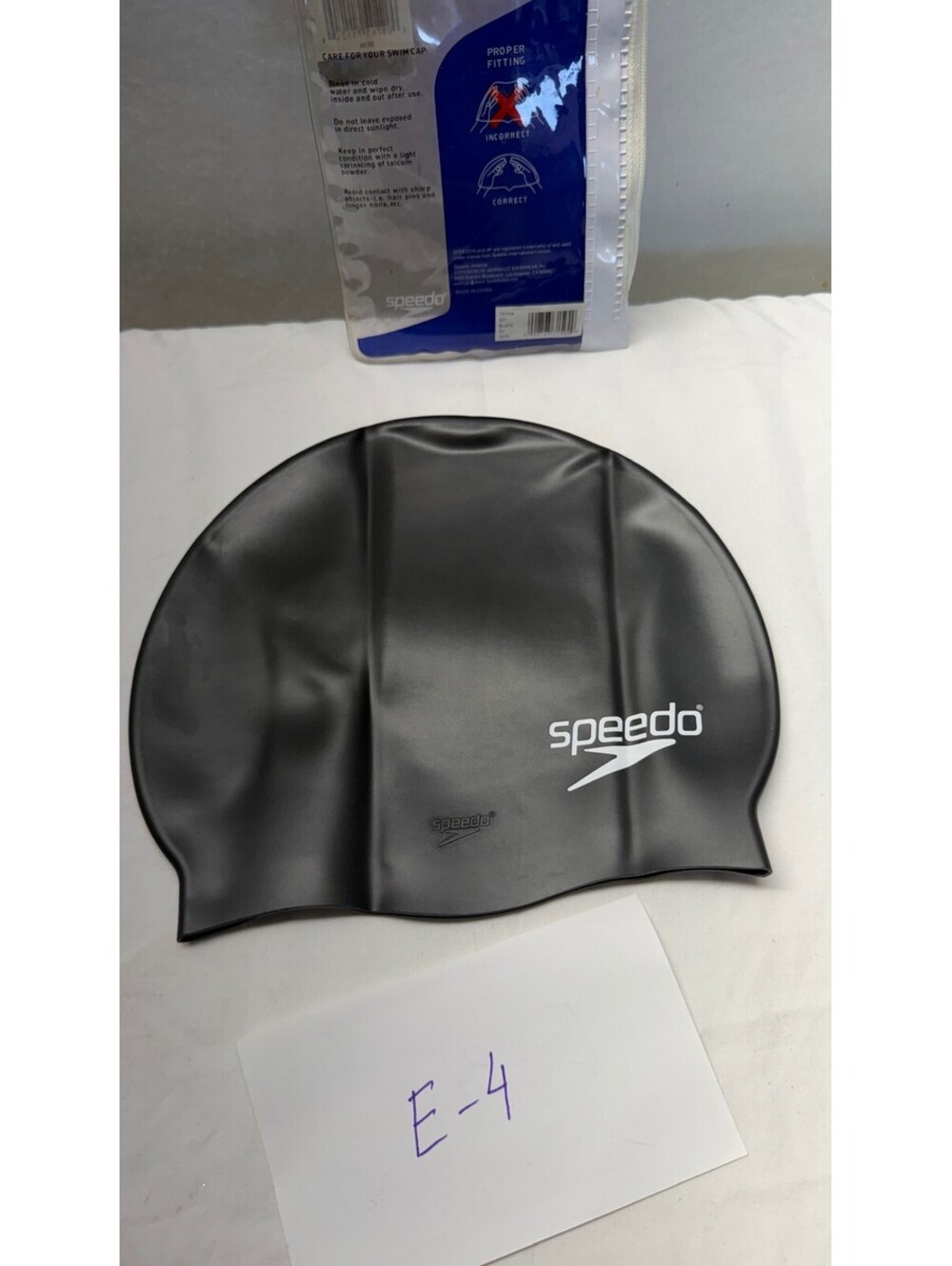 Speedo Silicone Swim Cap Black E-4 - Picture 5 of 6